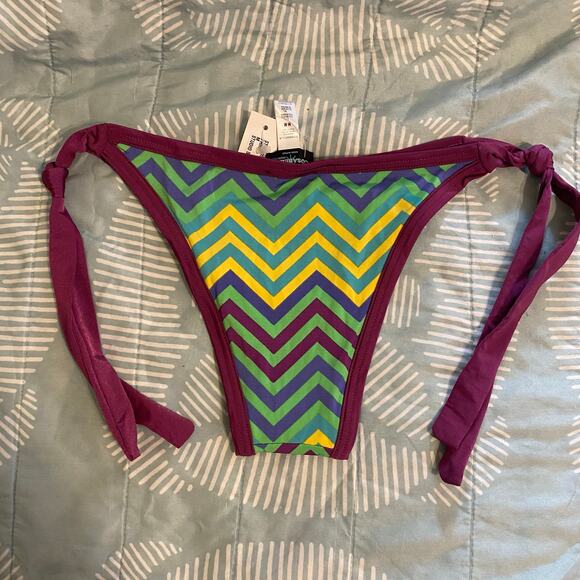 NEW Cosabella Zig Zag Bikini Bathing Suit Bottom With Ties NWT - Picture 4 of 5